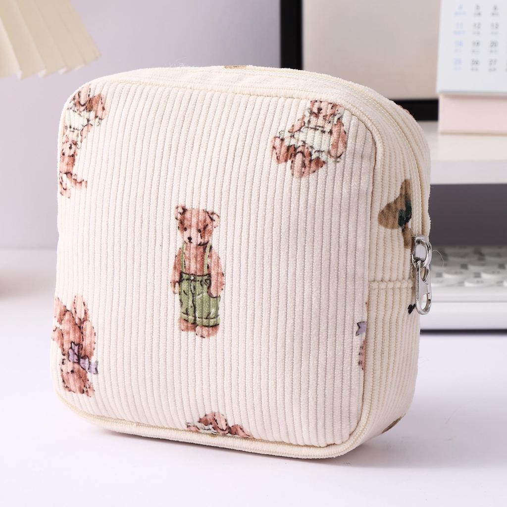Large Capacity Cute Mini Portable Cotton Menstrual Pad Storage Bag