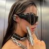 Vintage  Rimless Sunglasses Women For Men Fashion Luxury Brand Designer Oversized Sun Glasses Trend Punk Sport Goggle Uv400