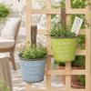 Hanging Metal Flowerpot Decorative Plant Pot Hanging Planter for Home Garden Fence Balcony