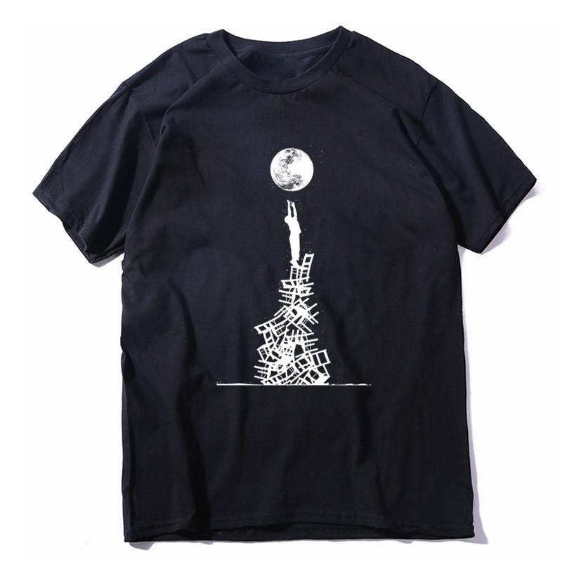 COOLMIND 100% Cotton Short Sleeve Creative Men T Shirt Casual Summer Loose Men Tshirt Tee Shirts Mens o-neck Male t-shirt