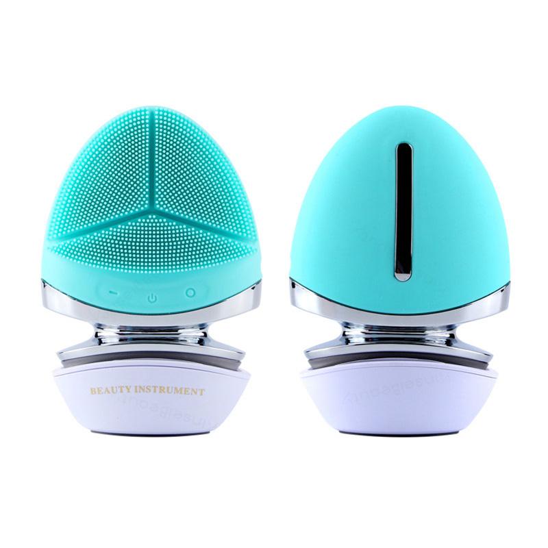 Facial Cleansing Brush Electric Facial Cleanser Washing Brush Mini Electric Facial Brush Waterproof Microcurrent Facial Brush