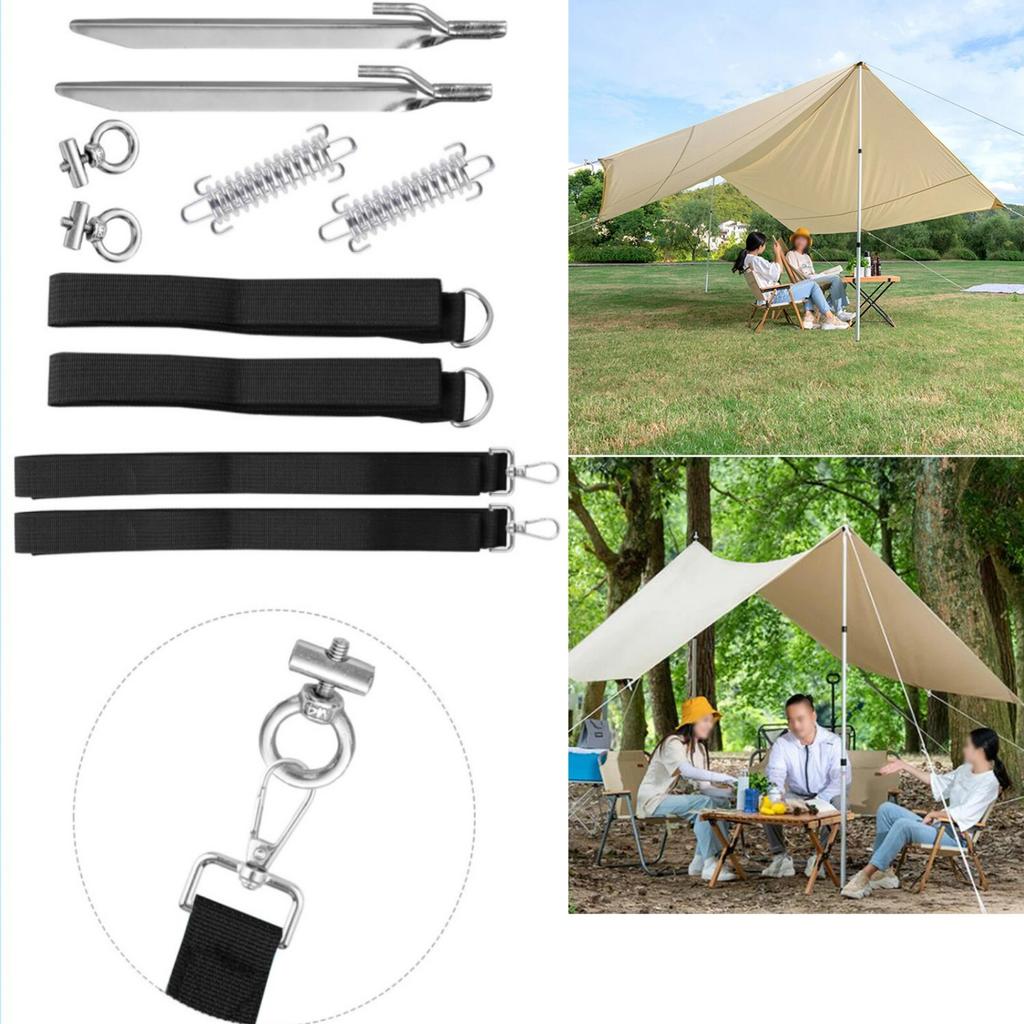 RV Tent Windproof Fixed Set Windproof Tent Line + Tent  Fixing Clips For Outdoor Camping Tents Sun Shades RV Awnings And Hiking