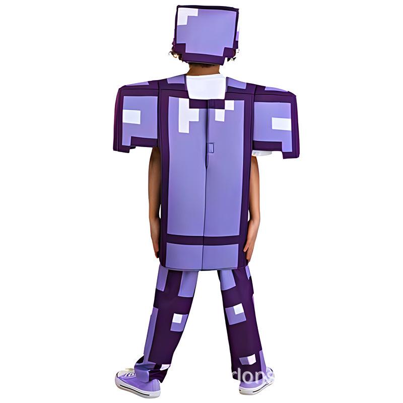 My World Minecraft Diamond Armor Cosplay Costume for Halloween