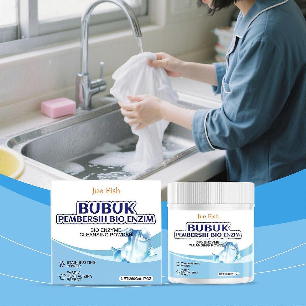 Laundry Bubble Powder Household Quick Stain Removal Brightening Deep Cleansing Clothes Convenient Use 260G