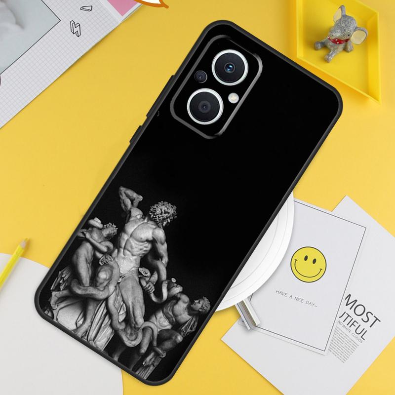 Greek Aesthetics Plaster statue For OPPO Reno 13F 11F 12F 14F 10 11 12 13 14 Pro 8T 7 8 Lite OPPO Find X8 X6 X5 X9 Pro Case