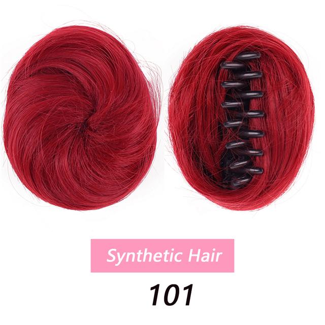 LUPU Synthetic Fake Hair Bun Tie Scrunchies Chignon Pigtails Craw Headbands For Hair Woman Messy Hairpieces Heat Resistant Fiber
