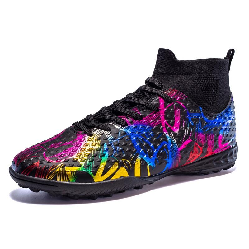 

Футбольные бутсы с высоким верхом, обувь с длинными сломанными шипами, профессиональные тренировочные бутсы для мальчиков, нескользящие кроссовки для девочек 45