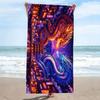 Dragon Print Beach Towel, Large Soft Quick Dry Towel for Beach Camping Swimming
