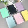 Korean Heart Macaron A5/A6 Ring Binder Notebook - PU Journal with 6-Hole Design