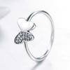 Tancise Classic 925 Sterling Silver  Zircon Ring Ladies Jewelry Wedding Promise Party Gift