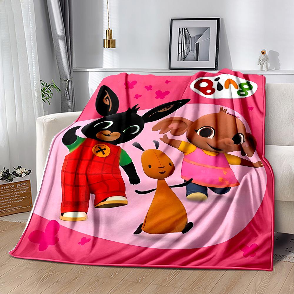 Bing's Colorful Adventure Blanket Warmthful Decor Suitable for Chair Picnics Bed Four Seasons Multipurpose Modern