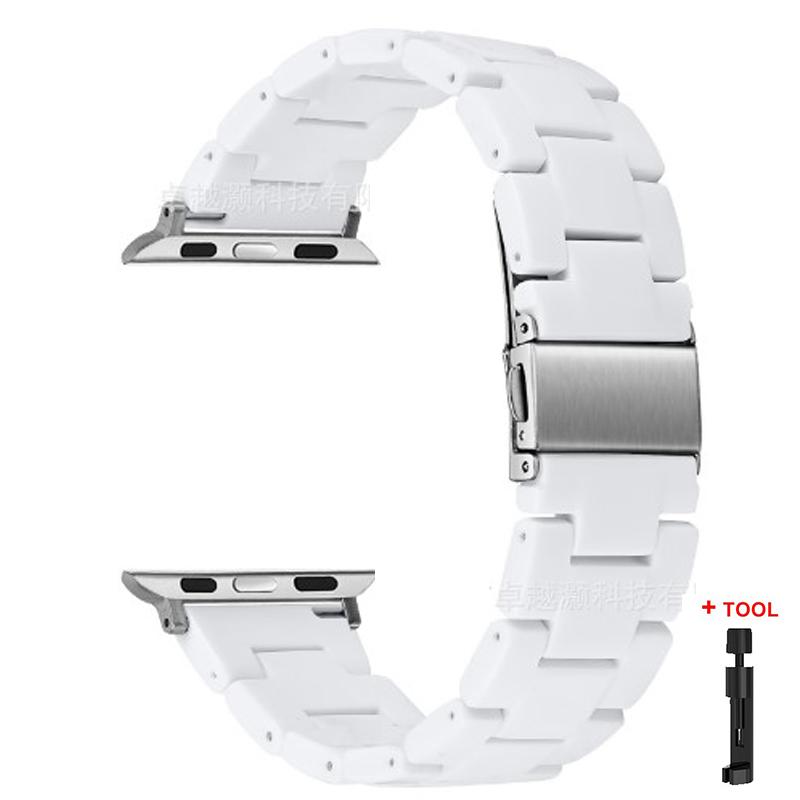 Resin Strap for Apple Watch Band 44mm 40mm 45mm 41mm 38mm 42mm Bracelet Correa iWatch Series 3 4 5 6 Se 7 Replacement Watchband