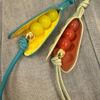 Handmade Pea Shape Key Holder Youthful Backpack Ornament Leather Texture Unique Key Pendant Suitable for Key and Car