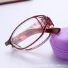 Premium folding reading glasses women's fashion ultra-light portable elderly old light glasses printing high definition anti-blue reading glasses