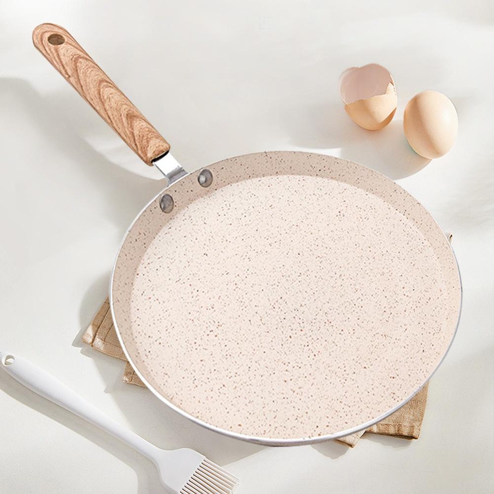 Frying Pan Non Stone Finish for Pancake Crepe Pizza Omelet Egg 18cm 22cm 26cm All Stove Use 201 Stainless Steel Base