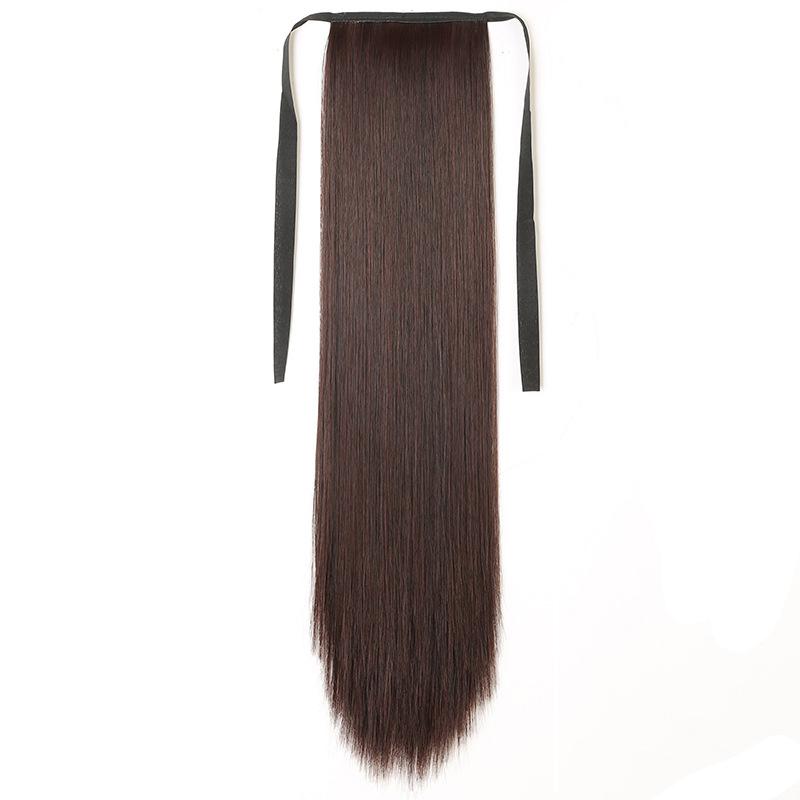 

Lady Women Girl Long Straight Ponytail Wigs Hair Hairpiece Extension Brown Dark