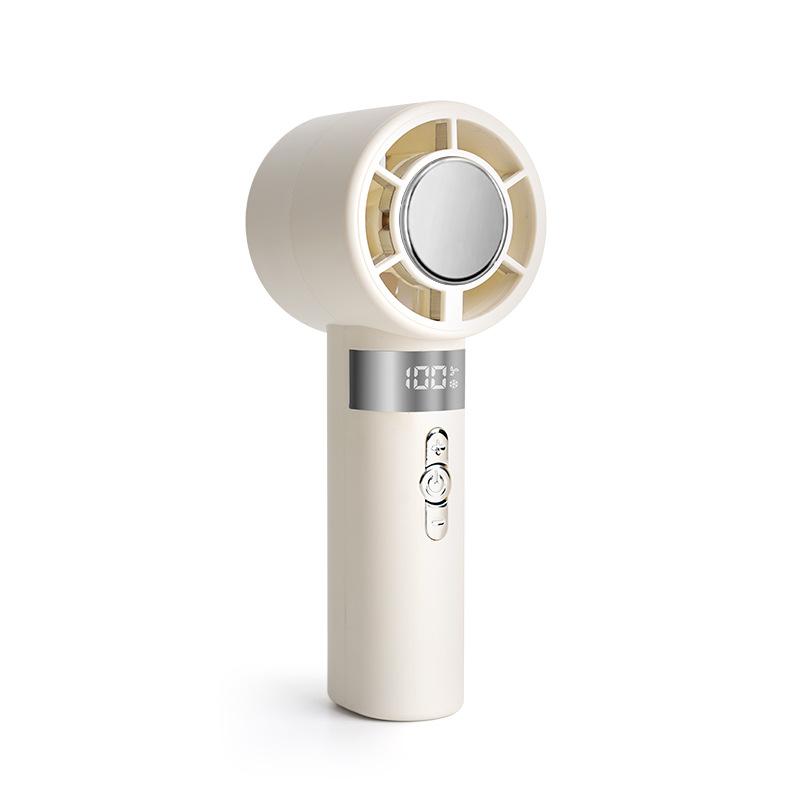 Simple Ice Pack High-Speed Handheld Fan with 100-speed Digital Display Portable Fan USB Charging Version Ice-Feeling Mini Fan