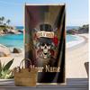 Asciugamano da Spiaggia Personalizzato Guns N’ Roses, Stampa il Tuo Nome Testo Asciugamano Leggero Assorbente per Nuoto Viaggio