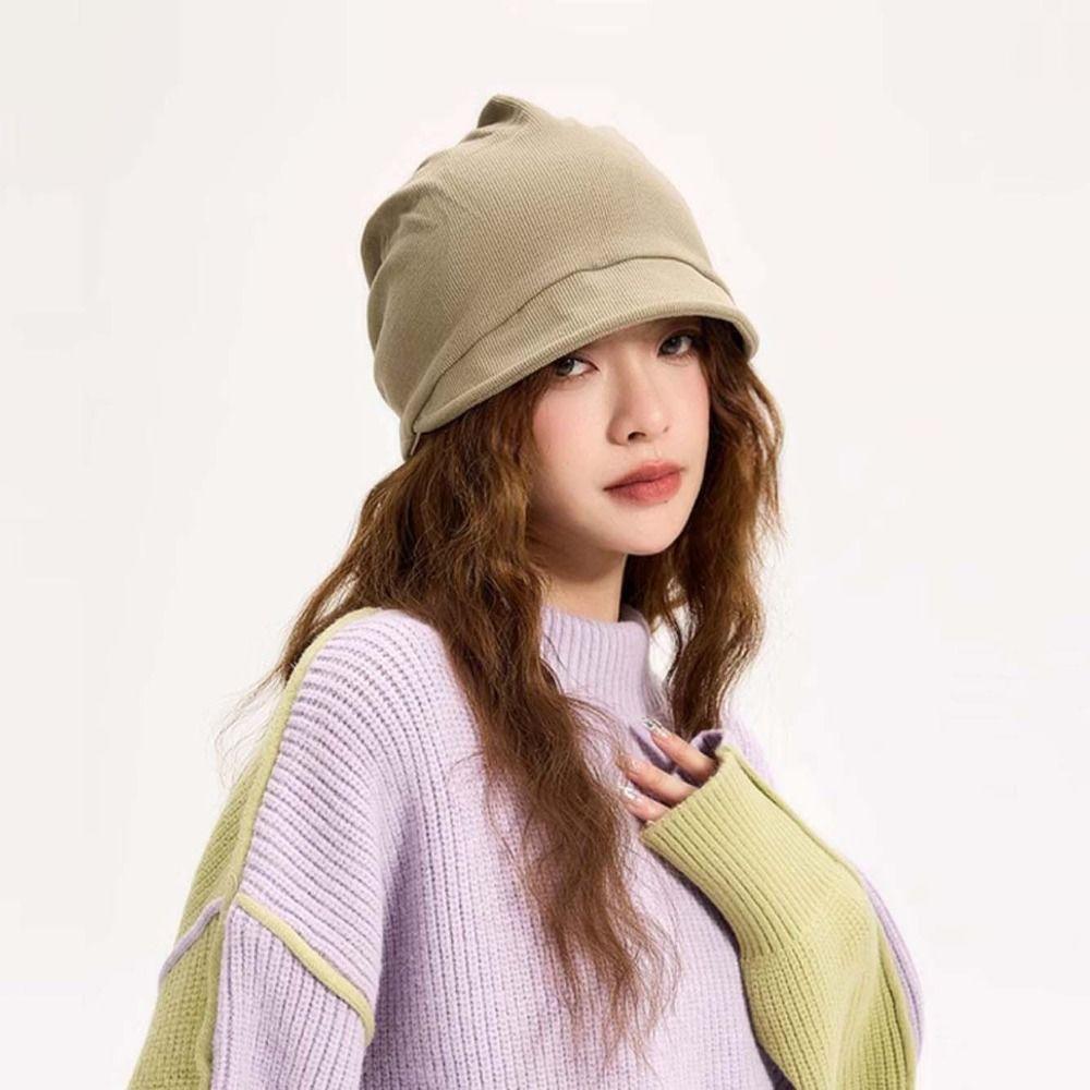 Keep Warm Slouchy Baggy Caps Solid Color Skull Cap Chemo Cap Beanie Hat  Outdoor Headwear