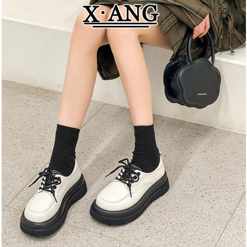 Leather lace-up small leather shoes spring and summer new Mary Jane women's shoes single shoes
