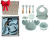 First Silicone Dishes for Children Zesteaw 9 Pieces Crab Blue