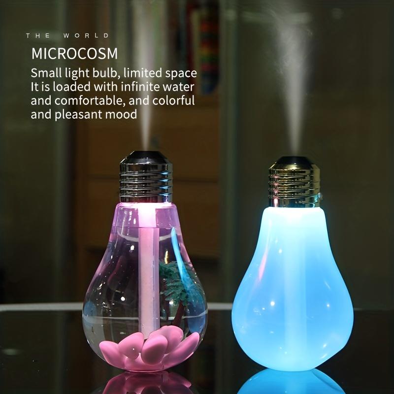 400ml Colorful Bubble Lamp Portable Humidifier Small Cool Mist USB Personal Desktop Humidifier for Bedroom, Travel, Office, Home