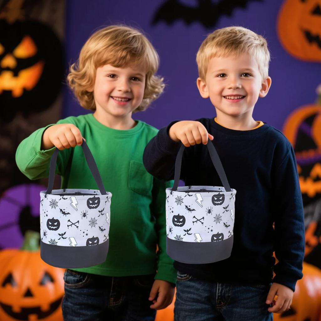 Halloween Candy Basket Halloween Candy Buckets Bag Halloween Trick Or Bags Tote Gift Bags