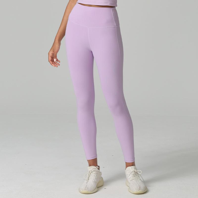 

Spring-Summer High Waist Ribbed Patchwork Leggings: Butt-Lifting, Tummy-Control Yoga & Running Pants M фіолетовий/бузковий