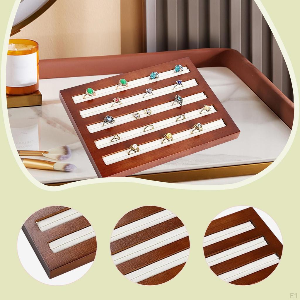 Display Holder Ear Studs Organizer with Multi Slot Showcase Storage Tray for Shop, Selling, Desk