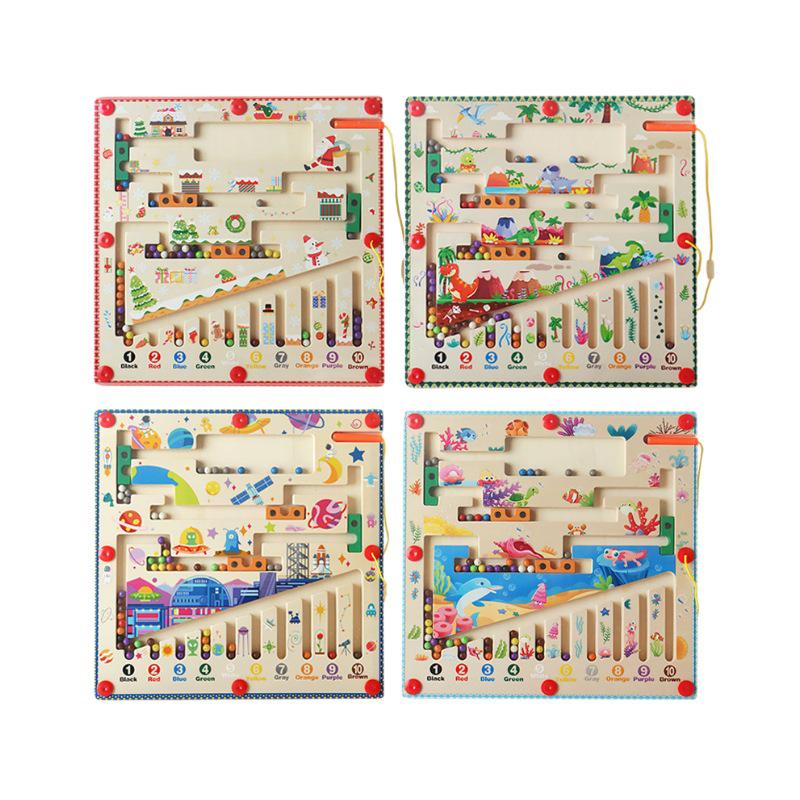 Children's Magnetic Maze Toy: Educational Pen-Control Focus & Color Sorting Game
