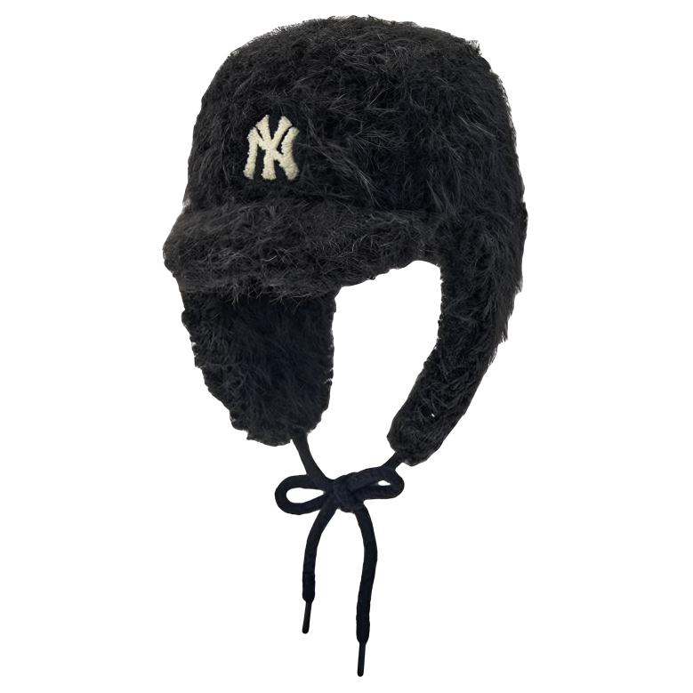 MLB Trapper Hats Unisex Cream/Black/Light Pink Fashion 3AWMB0256