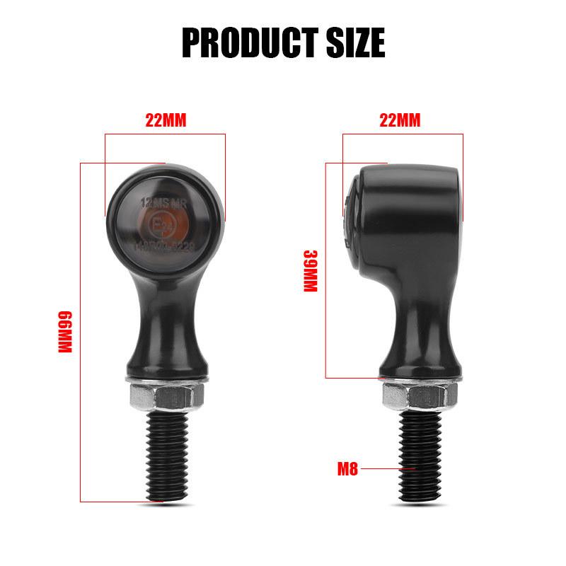 3 In 1 LED Turn Signal Light Indicator Taillight Brake Lamp Blinker for Cafe Racer Bobber Chopper Dyna Motorcycle Lights E24 12V