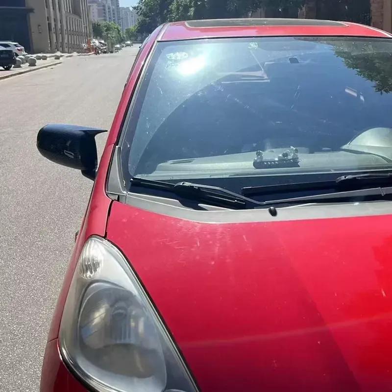 For Honda Fit Jazz 2009 2010 2011 2012 2013 Car Rearview Side Mirror Cover Wing Cap Exterior Door Housing Shell Trim Sticker