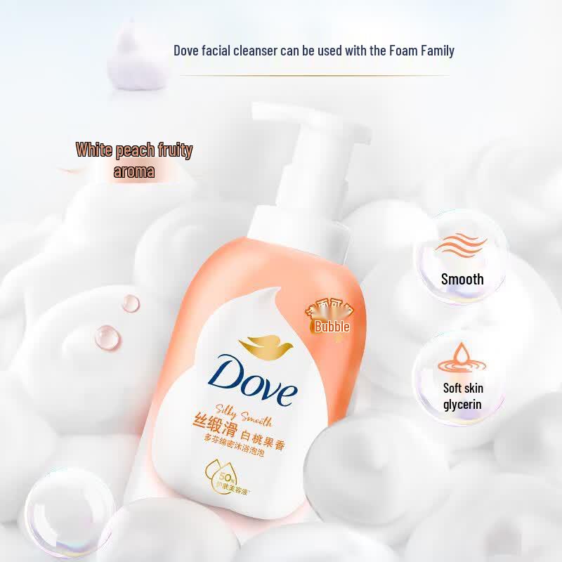 DOVE White Peach Scent Foaming Shower Mousse