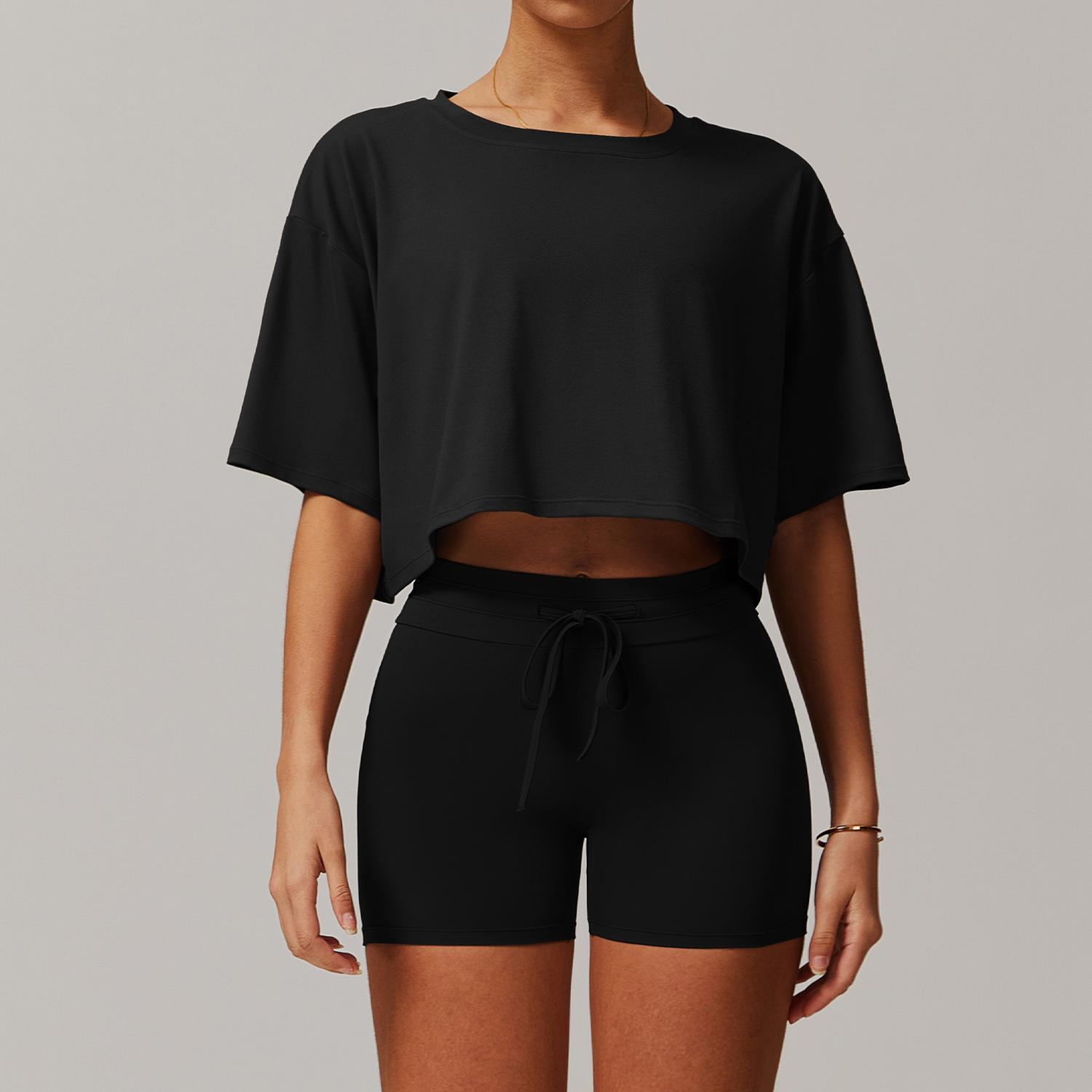 JYL Tight Brushed Yoga Set High Waist Off Shoulder Flared Pants M лорел зеленый