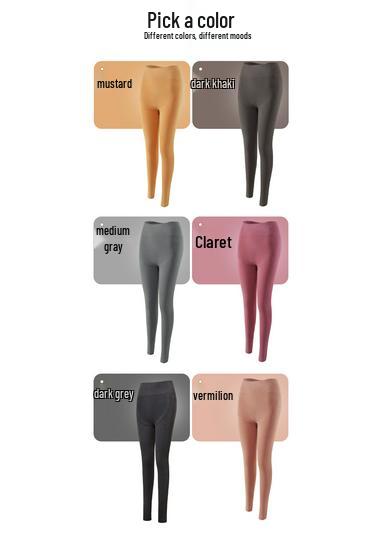 Women's Lambswool Tummy Control High Elastic Slimming Pants for Autumn and Winter