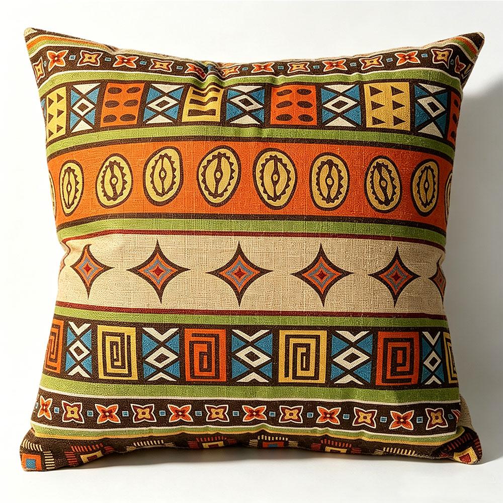 African Tribal Mandala Vintage Pattern Cushion Cover Set Exotic Bohemian Decorative Pillowcase for Sofa Bedroom Home Decor