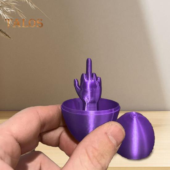 Velikonoční vajíčko s prostředníčkem, žertík, dárek pro dospělé, vtipný 3D tištěný vtip s hrubým vajíčkem, veselé překvapení, výplň velikonočního košíku