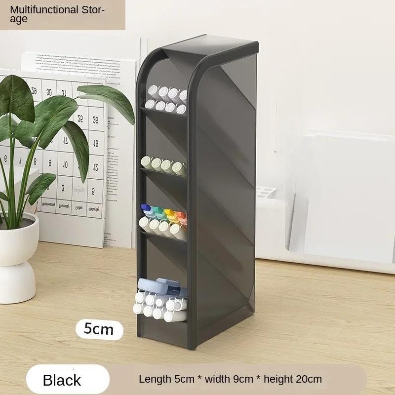 

Multifunctional 4-Slot Pen Holder – Slanted Insertion, Transparent Desktop Organizer (Nordic Minimalist Style, Aesthetic Storage