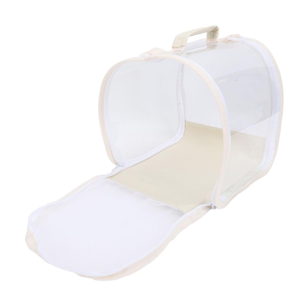 Transparent Observation Mesh Cage Multifunctional Portable Folding Critter Cage Terrarium Beige
