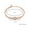Women's Rose Gold And Silver Plated Heart Shape Bracelet For birthday Gifts