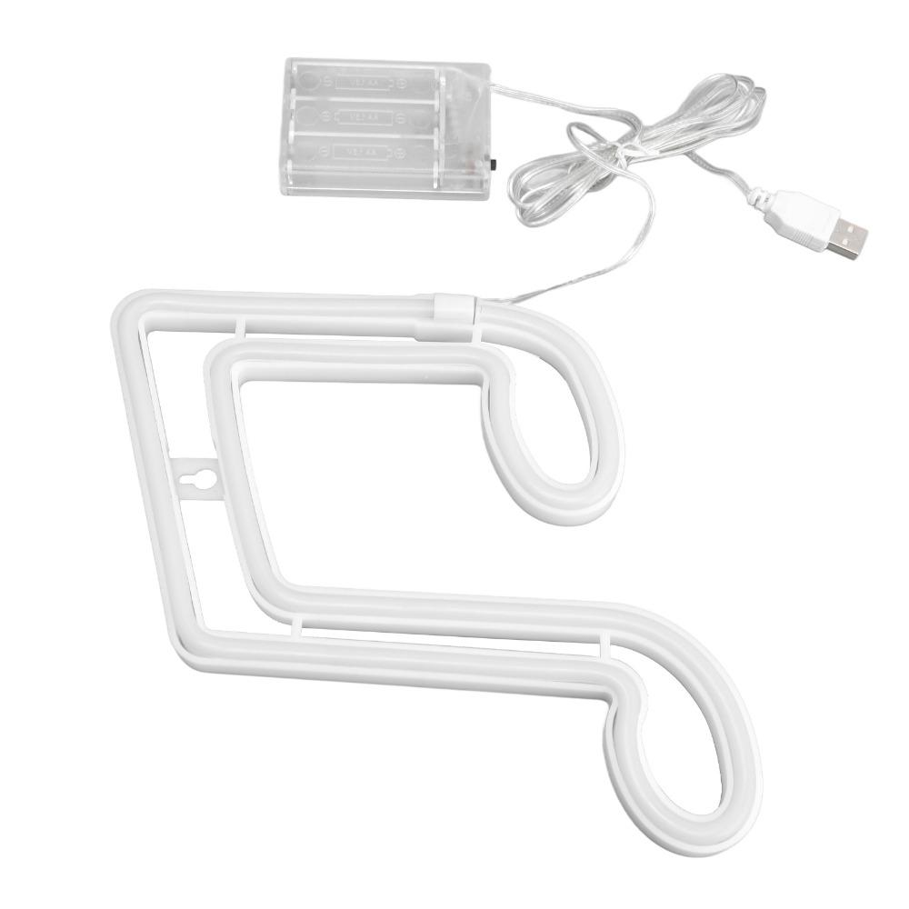 Dual Power Supply LED Neon Sign Light Music Note Neon Lamp Easy To Install Neon Light  Christmas