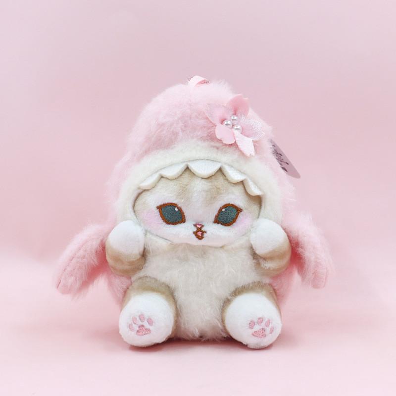 Sakura Fish Plush Keychain With Extendable Shrimp Toy For Kids And Teens