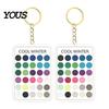 Wardrobe Color Matcher 2Pcs Palette Keychain Pendant, Clear Acrylic Season Analysis Swatches Matching Tool Keychain, Card, Gifts for Fashion