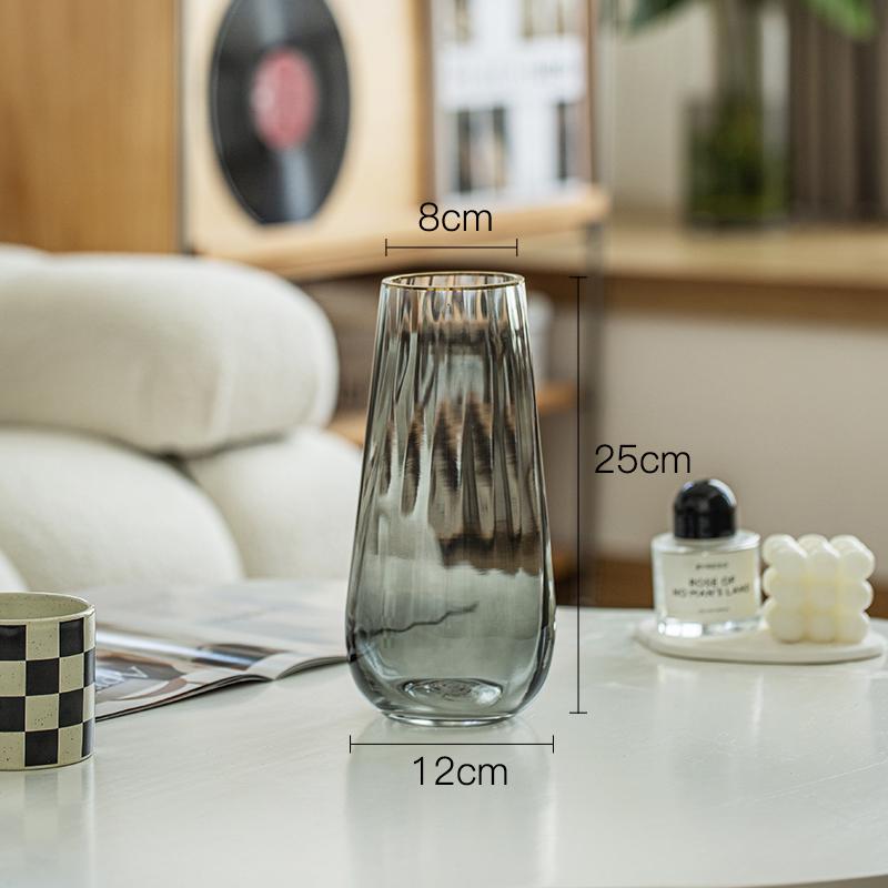 Elegant Small Glass Vase for Fresh Flowers - Perfect for Living Room or Dining Table Decor