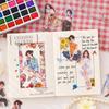 100-Sheet Cute Cartoon Girl Character Sticker Adorable Designs for Hand Account Decoration DIY Crafts