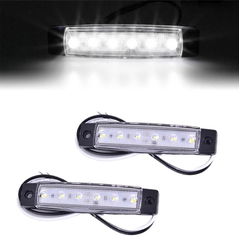 2Pcs Truck Led Side Light 12/24V For Car Auto Truck Lorry Trailer Side Marker Indicators Turn Signal Lights Tail Warning Lamp