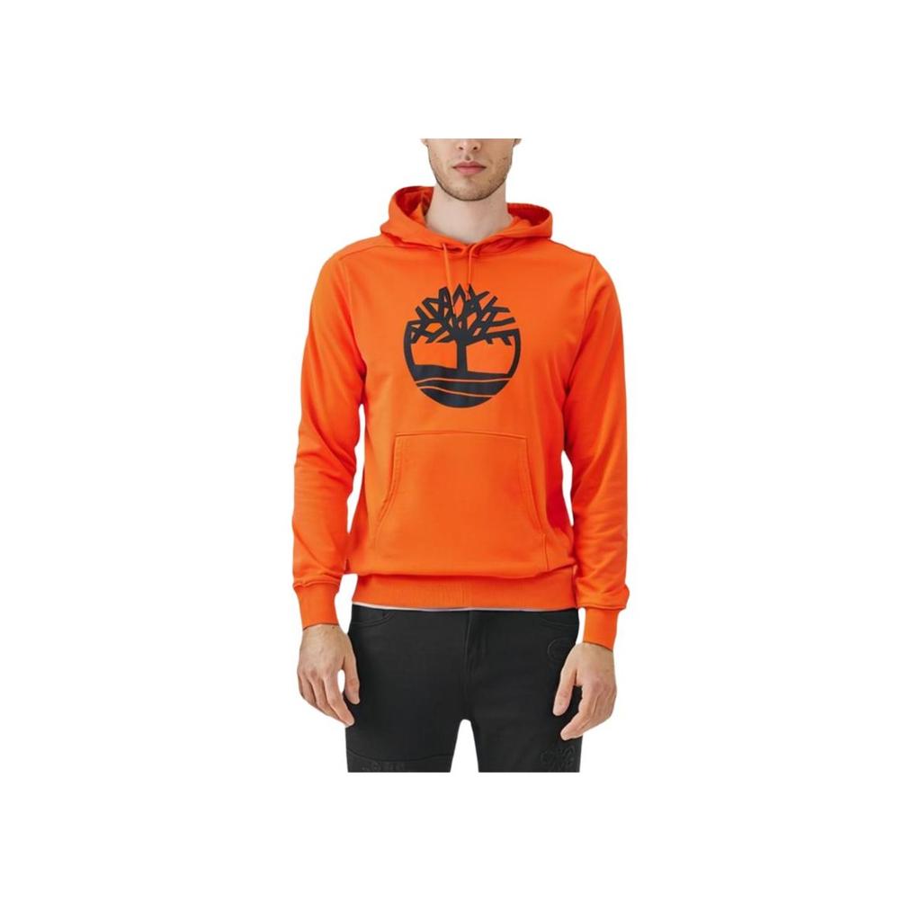 Timberland Baum Logo Print Kapuzenpullover Herren Sweatshirts Leuchtend-Orange A1Y2U-845