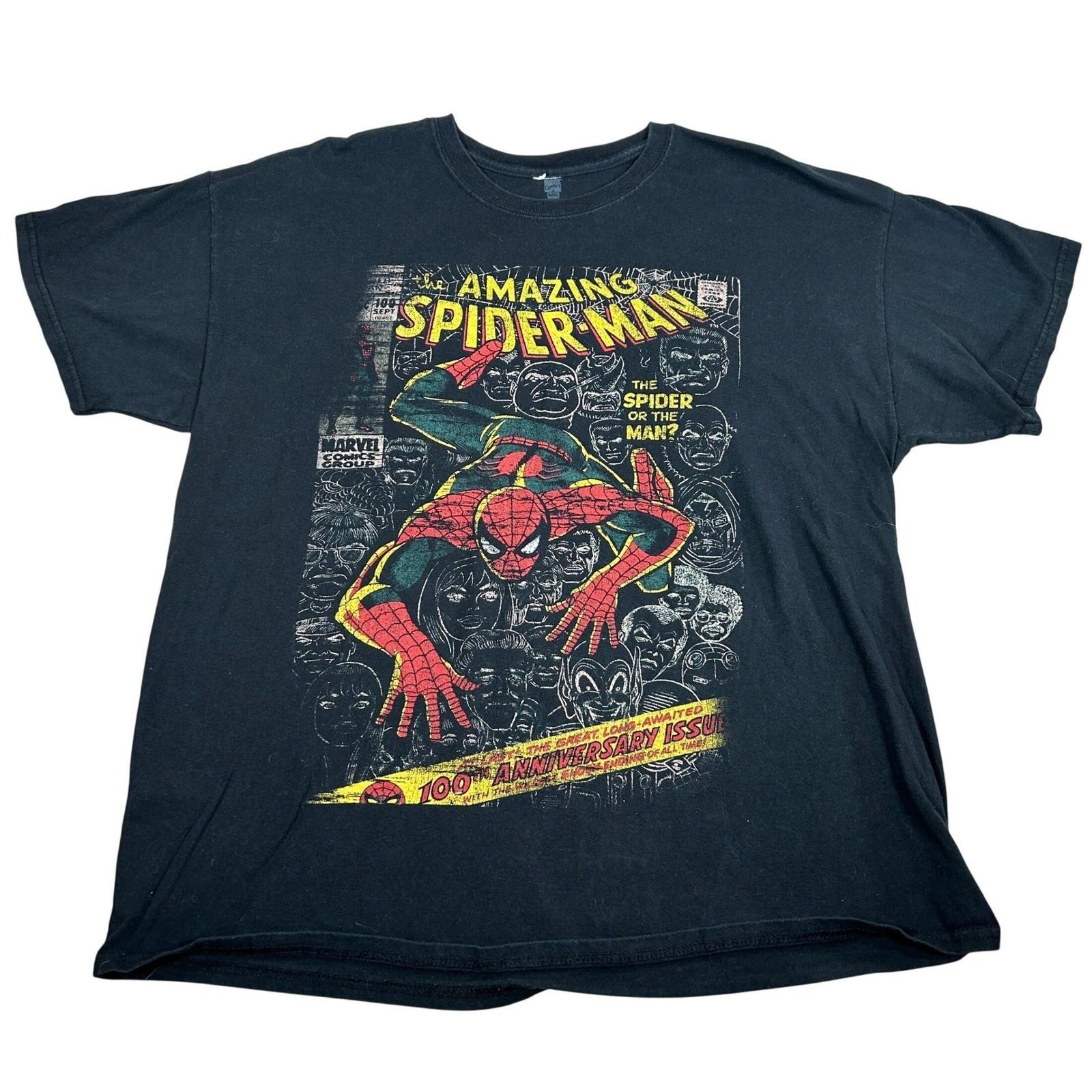 Marvel Comics Spider Man The Amazing Spider Man Black T Shirt XL Unisex T-Shirt L
