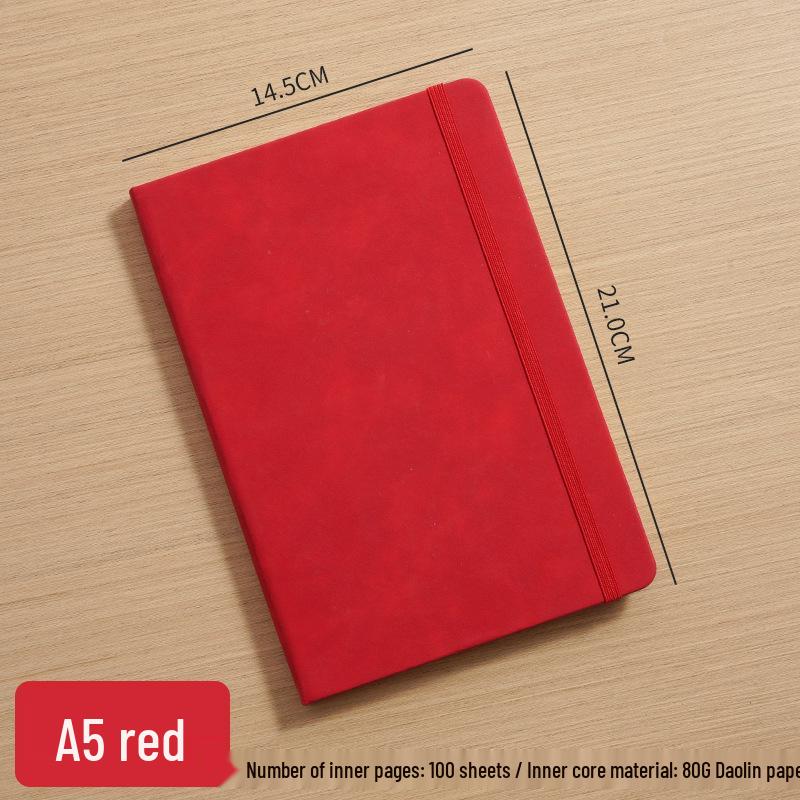 A5 Hardcover PU Strap Notebook - Thickened, Elegant Business Office Diary A5